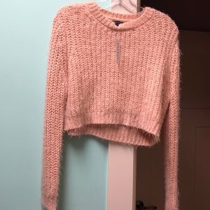 NWT PACSUN Light Beige/Pink Cropped Sweater